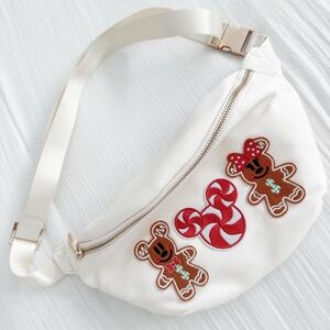 Disney Mickey and Minnie Gingerbread Christmas Fanny Pack - Handmade
